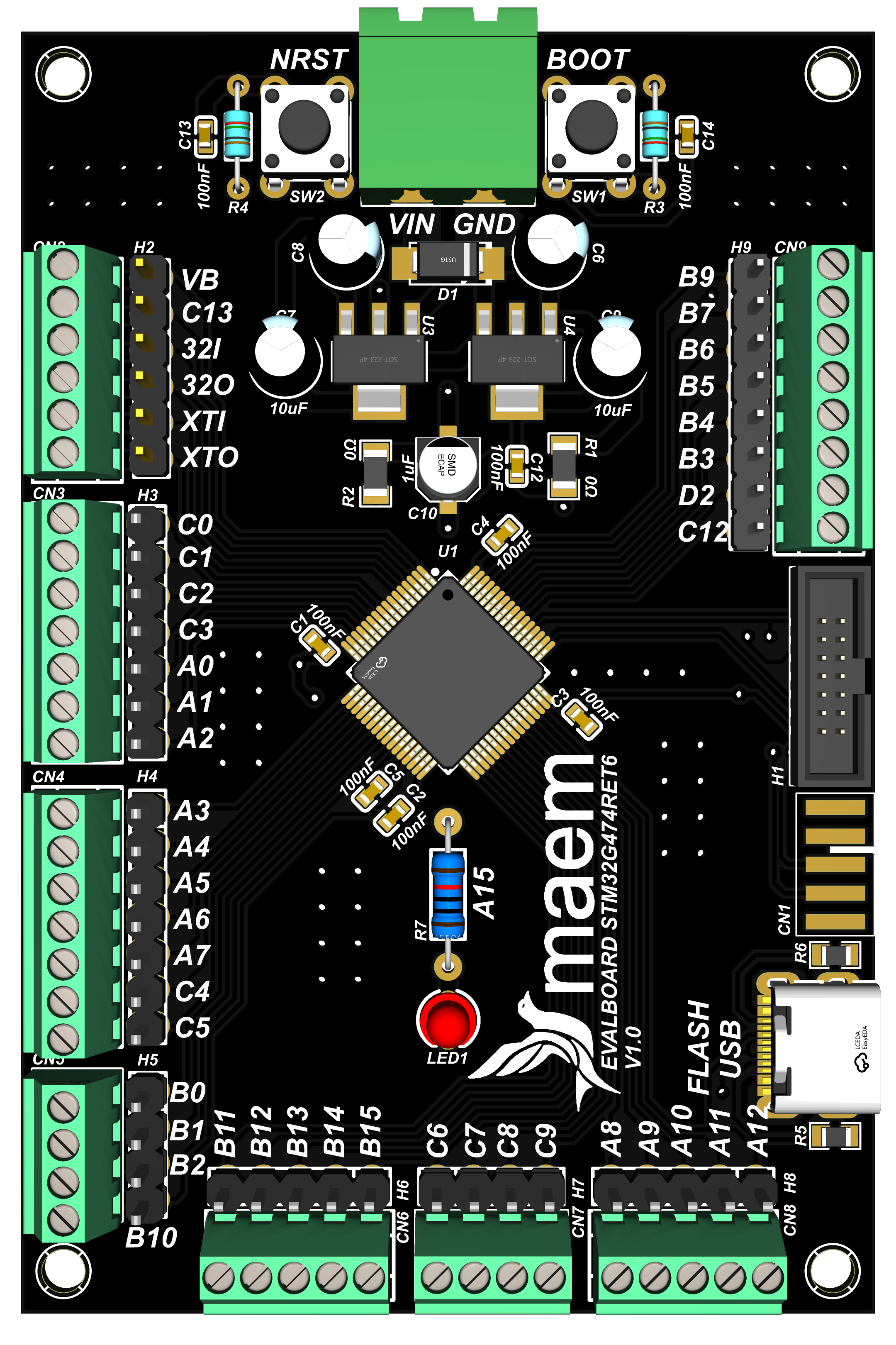 STM32G474RET6 evaluation board