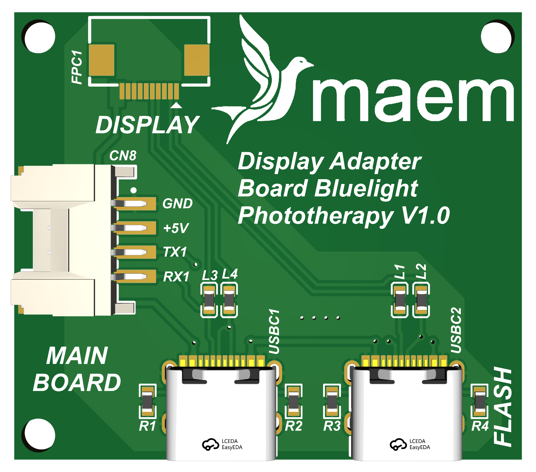 Bluelight display adapter board